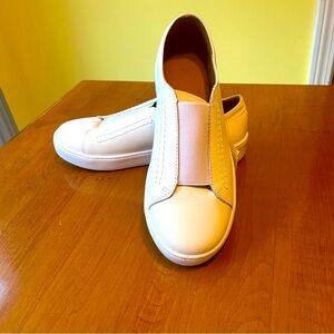 Garnet Hill Zora White Slip-On Sneakers